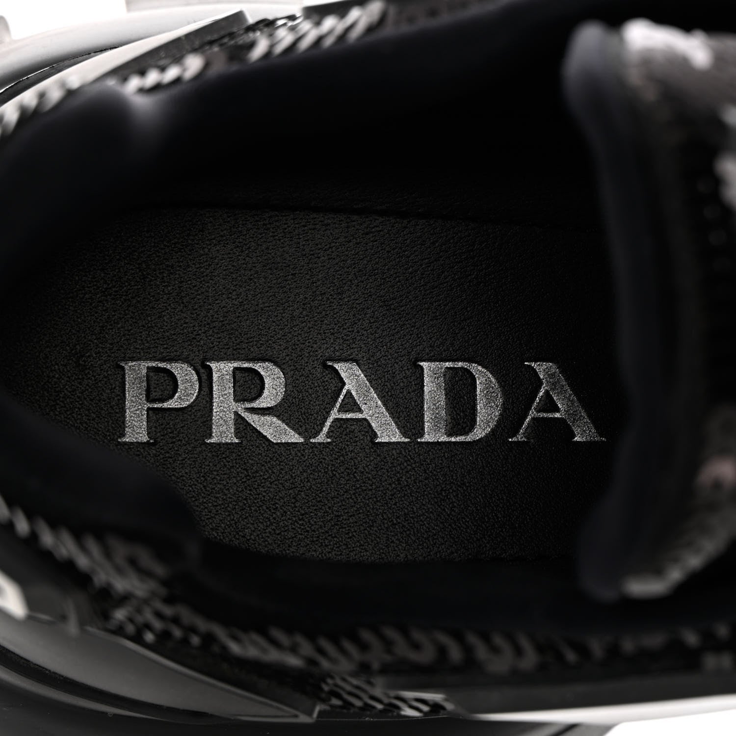 Prada Sequin Cotton Rubber Mens Cloudbust Thunder Sneakers 8 Black 8 of 14