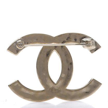 Chanel Metal CC Diamond Quilted Brooch Light Gold 3 of 4