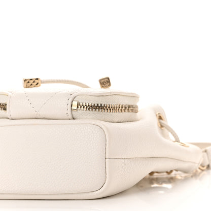 Chanel Caviar Quilted Mini CC Pocket Bucket Bag White 10 of 11