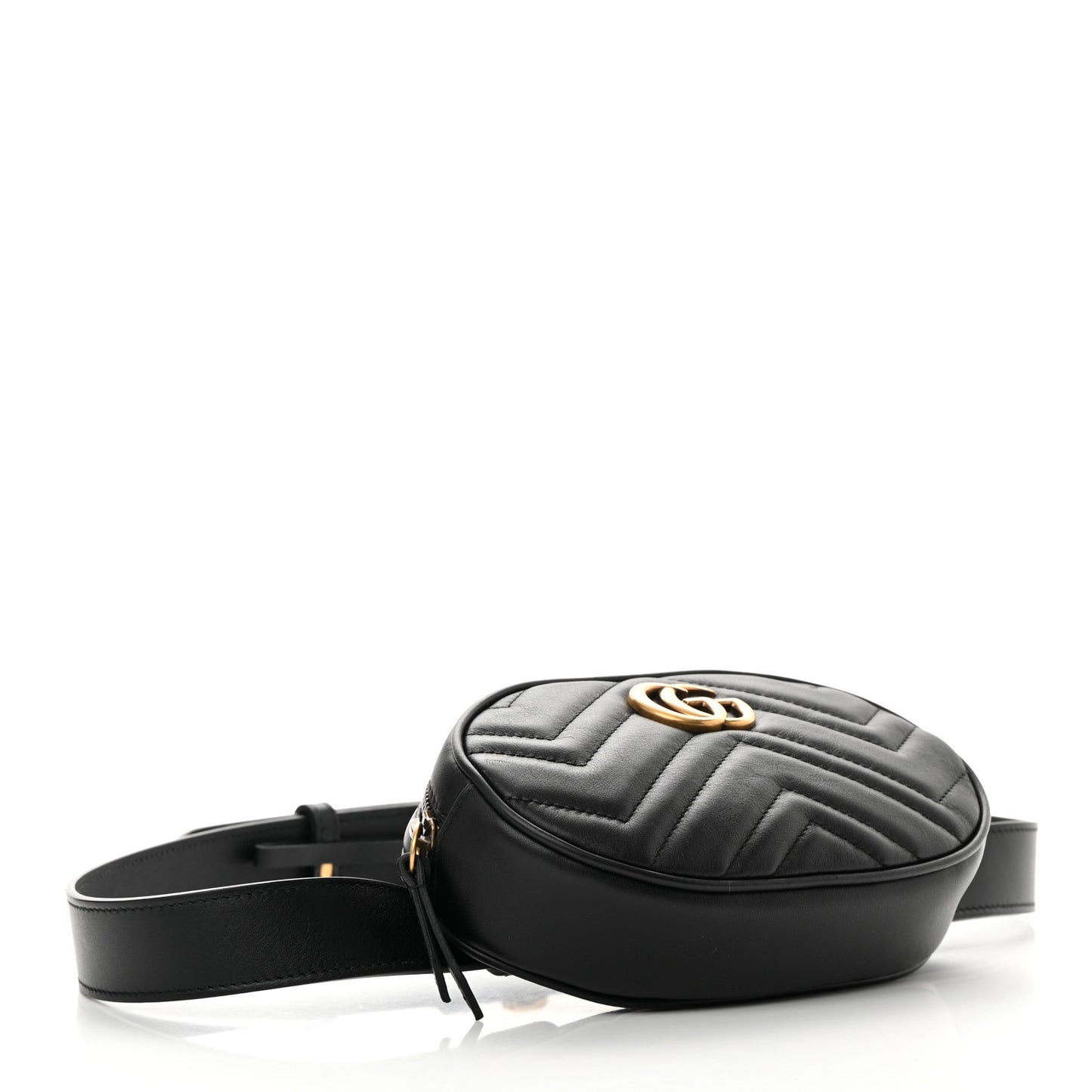 Calfskin Matelasse GG Marmont Belt Bag 85 34 Black