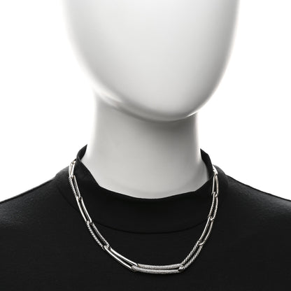 David Yurman Sterling Silver Diamond Wellesley Chain Link Necklace 2 of 5
