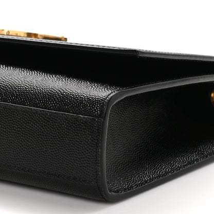 Saint Laurent Grain De Poudre Medium Classic Monogram Kate Satchel Black 10 of 10