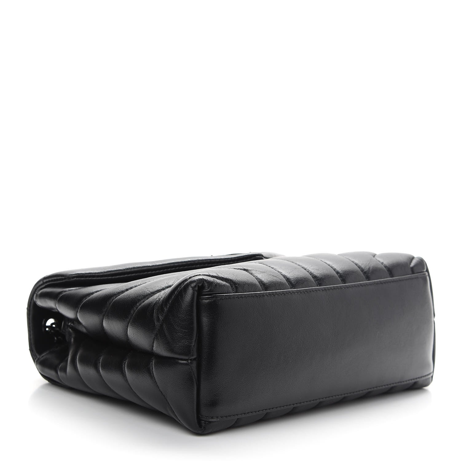 Saint Laurent Calfskin Y Quilted Monogram Small Loulou Chain Satchel Black 4 of 9