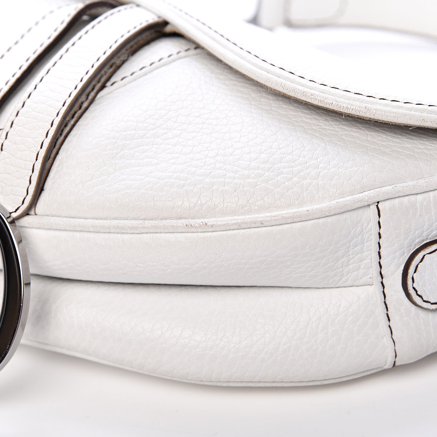 Calfskin Saddle Bag White