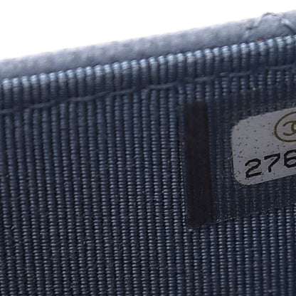 Chanel Grained Calfskin Quilted CC Box Wallet On Chain WOC Blue 6 of 10