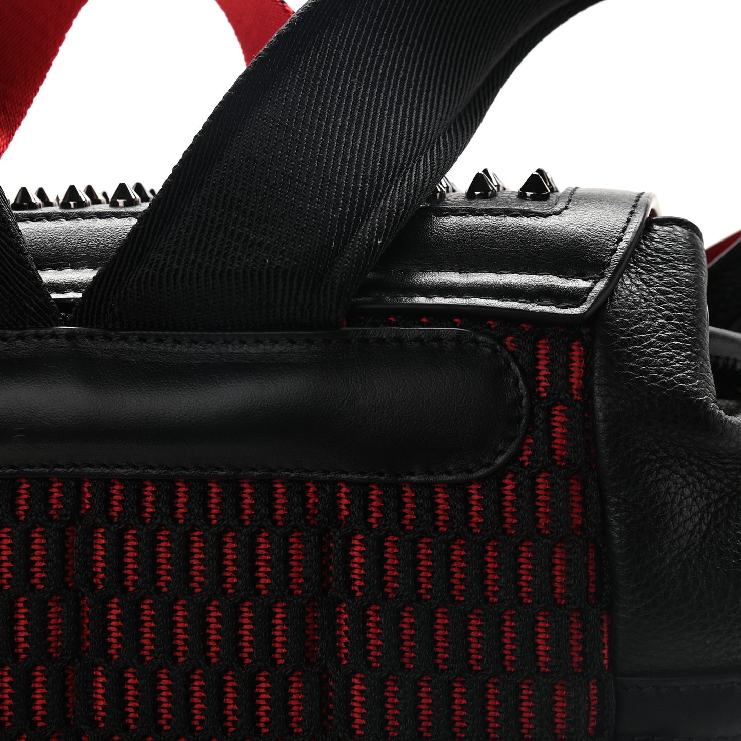 Calfskin Spiked Explorafunk Backpack Black