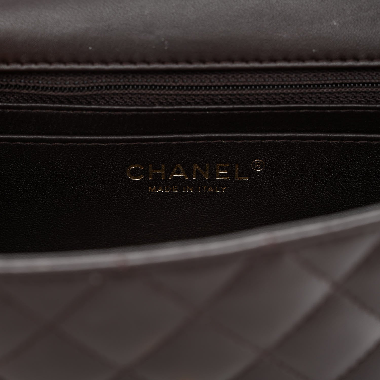 Chanel Lambskin Quilted Mini Rectangular Flap Dark Brown 6 of 14