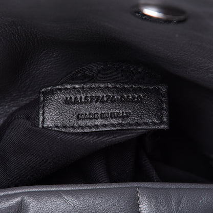 Saint Laurent Lambskin Quilted Small Loulou Puffer Monogram Chain Satchel Concrete 6 of 9