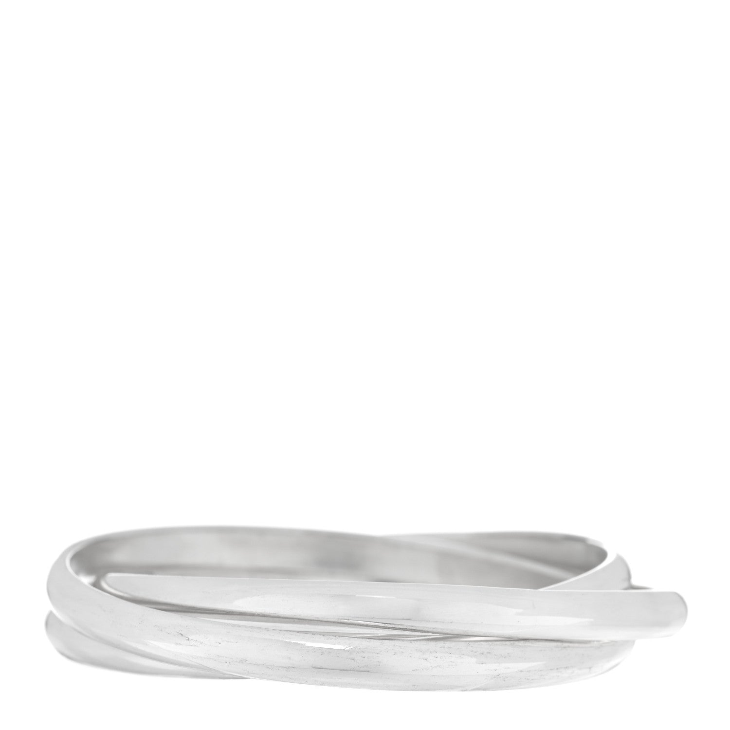 Tiffany Sterling Silver Triple Interlocking Bangle Bracelet 2 of 3