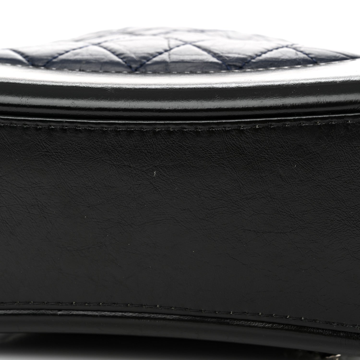 Chanel Aged Calfskin Quilted Gabrielle Backpack Navy Black 14 of 15