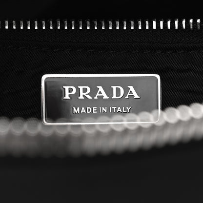 Prada Tessuto Nylon Pocket Cargo Shoulder Bag Black White 6 of 10