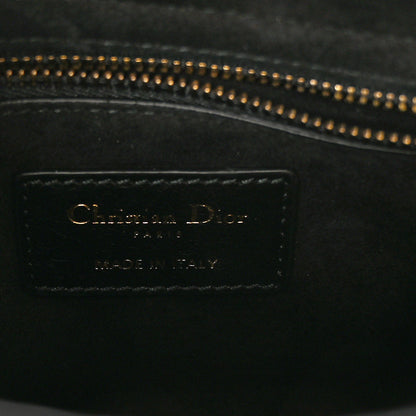 Christian Dior Canvas Embroidered Beaded Peace Mini Lady Dior Black Multicolor 6 of 9