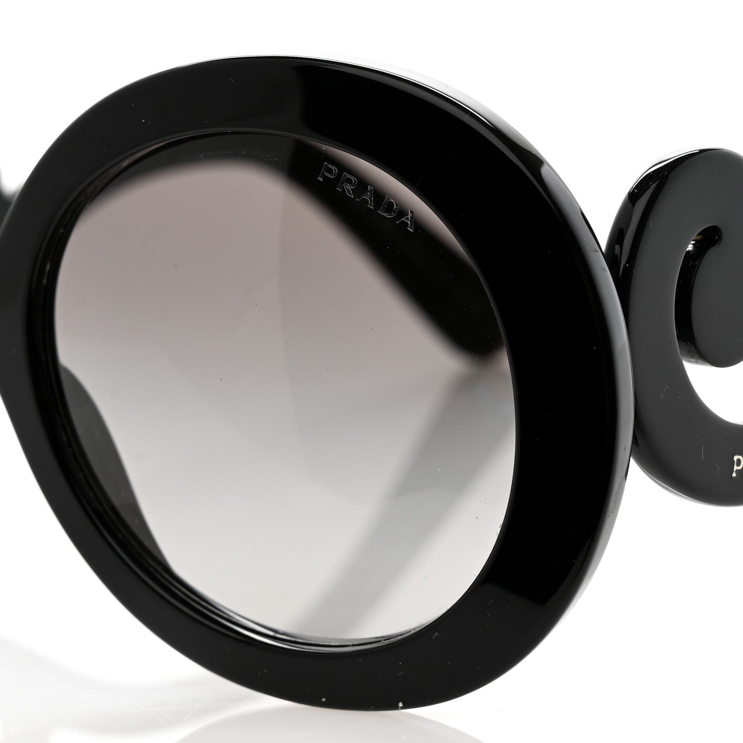 Prada Baroque Sunglasses SPR 27N Black 7 of 8