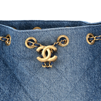 Chanel Washed Denim Quilted Mini Chanel 25 Handbag Blue 8 of 10