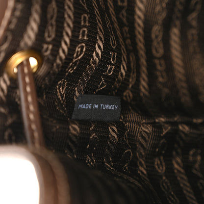 Prada Jacquard Logo Mini Bucket Crossbody Bag Corda Bruciato 7 of 10