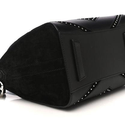 Givenchy Calfskin Suede Small Studded Chevron Antigona Black 9 of 15