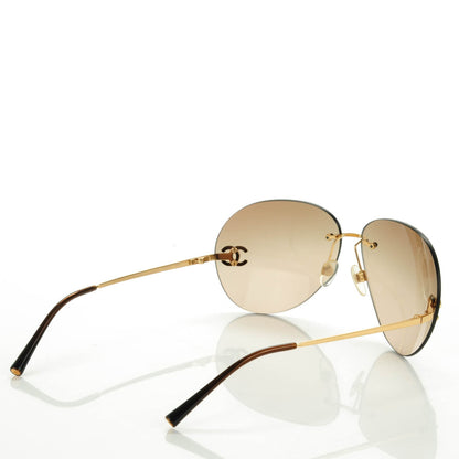 Chanel Aviator CC Sunglasses 4108-B Gold 3 of 6