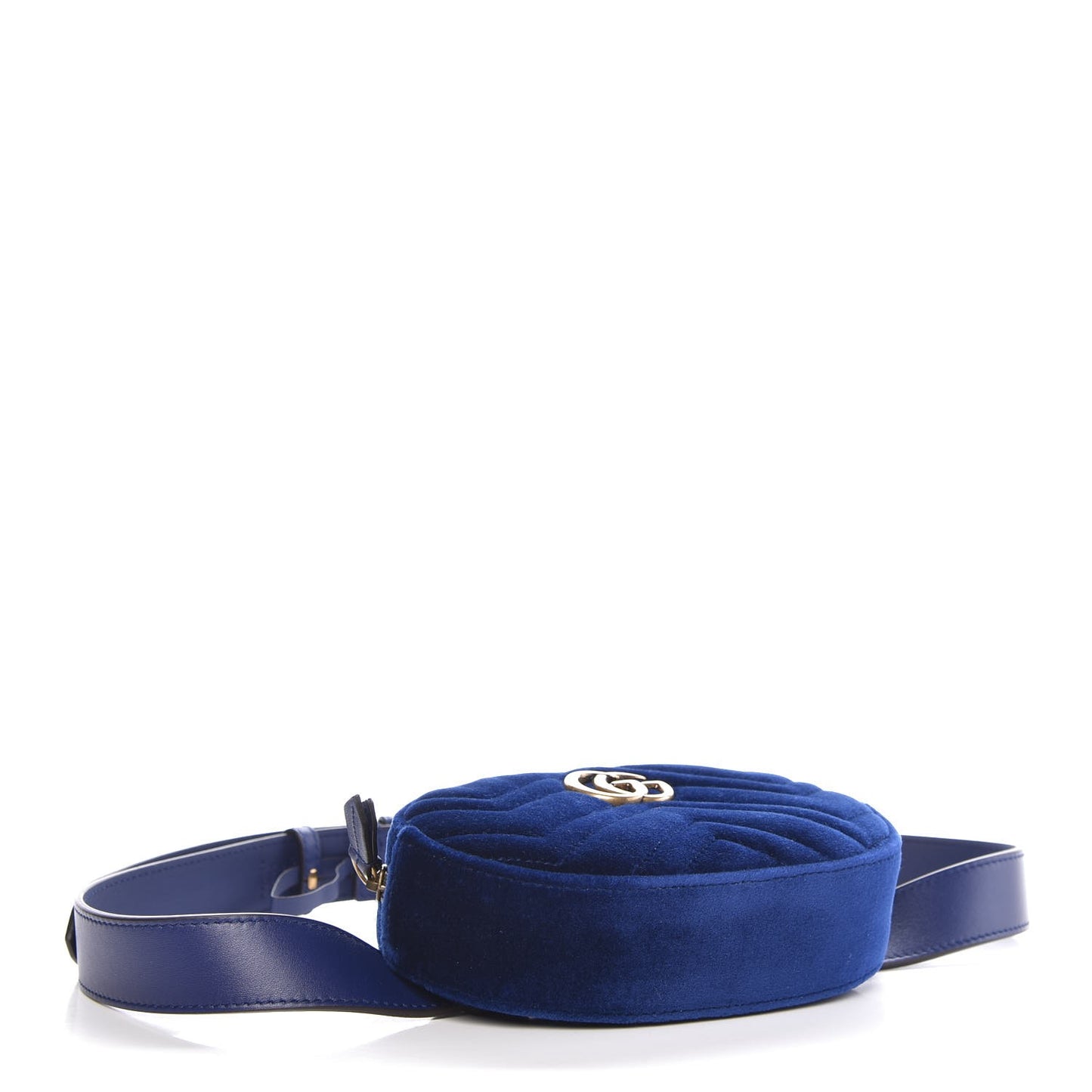 Velvet Matelasse GG Marmont Belt Bag 95 38 Cobalt Blue