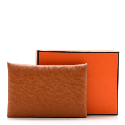 Hermes Epsom Calvi Card Case Gold 8 of 8