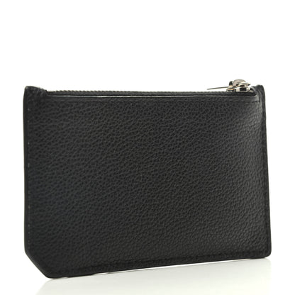 Saint Laurent Grained Calfskin 5 Fragments Zip Pouch Card Holder Black 3 of 7