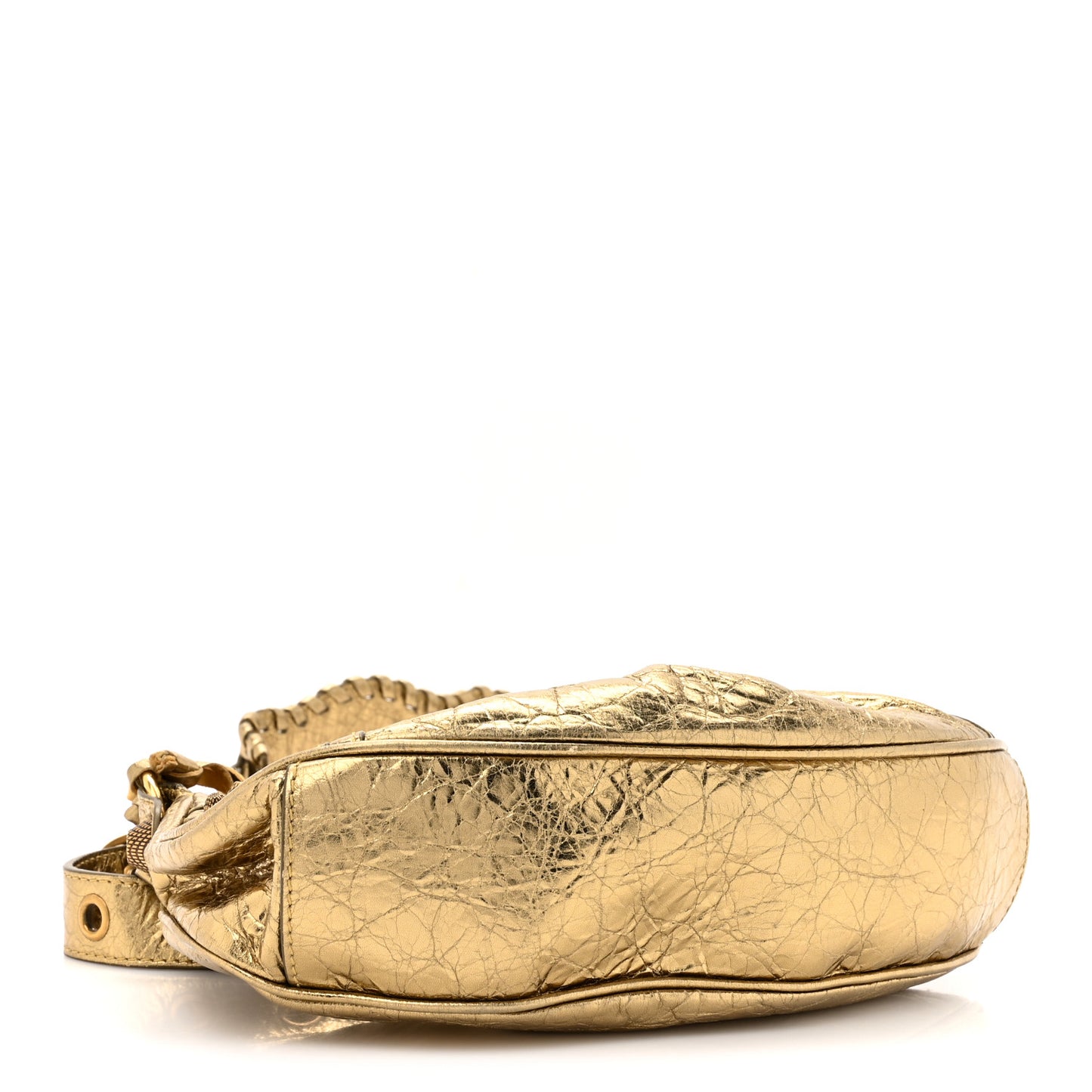 Metallic Agneau Arena Le Cagole Shoulder Bag XS Gold