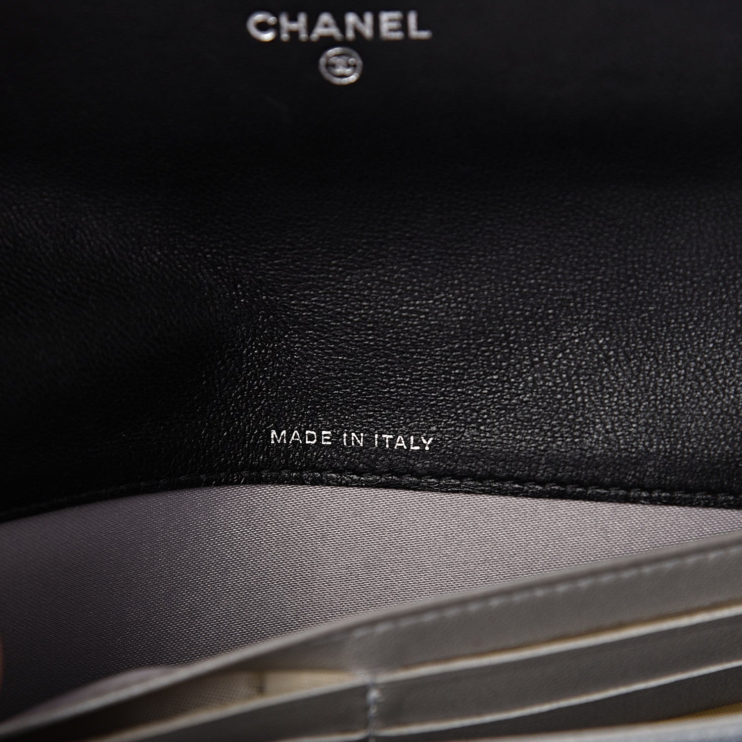Chanel Lambskin Embossed Camellia Large Gusset Flap Wallet Black 7 of 14