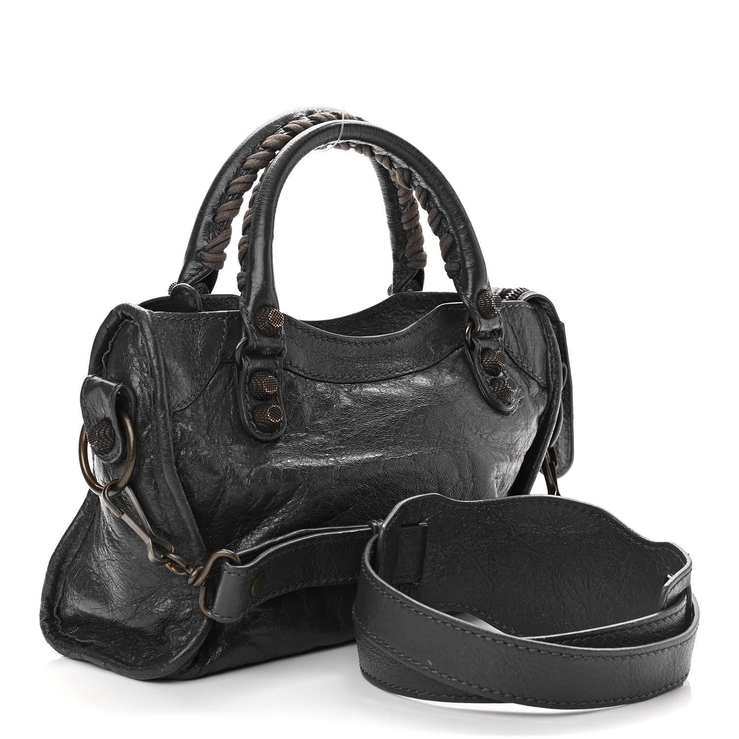 Balenciaga Agneau Giant 12 Gunmetal Hardware Mini City Gris Fossile 3 of 19