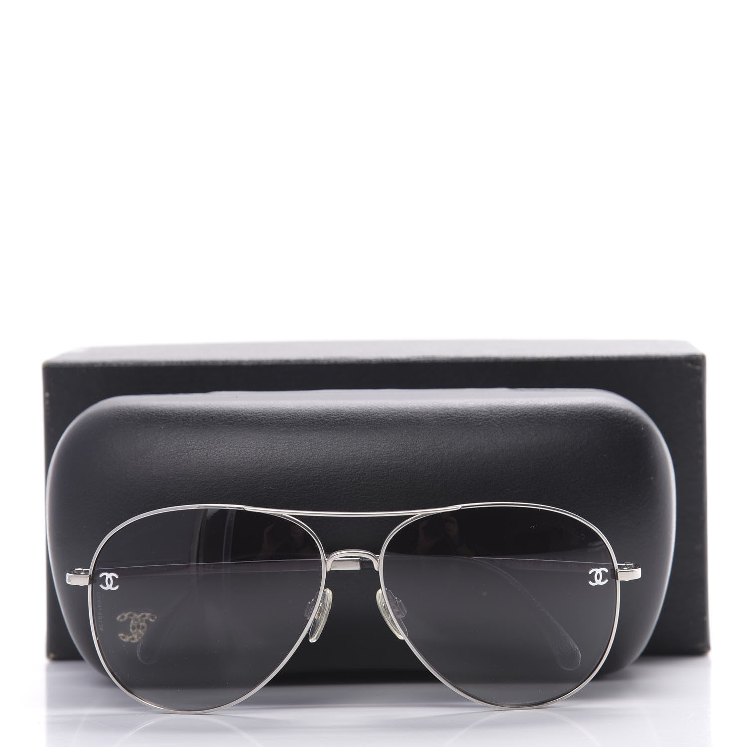 Chanel Aviator CC Sunglasses 4189-T-Q Black 8 of 8