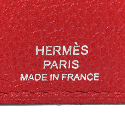 Hermes Evercolor Chevre Mysore Swift Les Petits Chevaux Card Holder Piment Rose Lipstick Rose Texas Rouge De Coeur 6 of 9