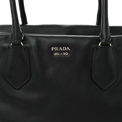 Prada Soft Calf Large Inside Tote Black Mughetto 9 of 12