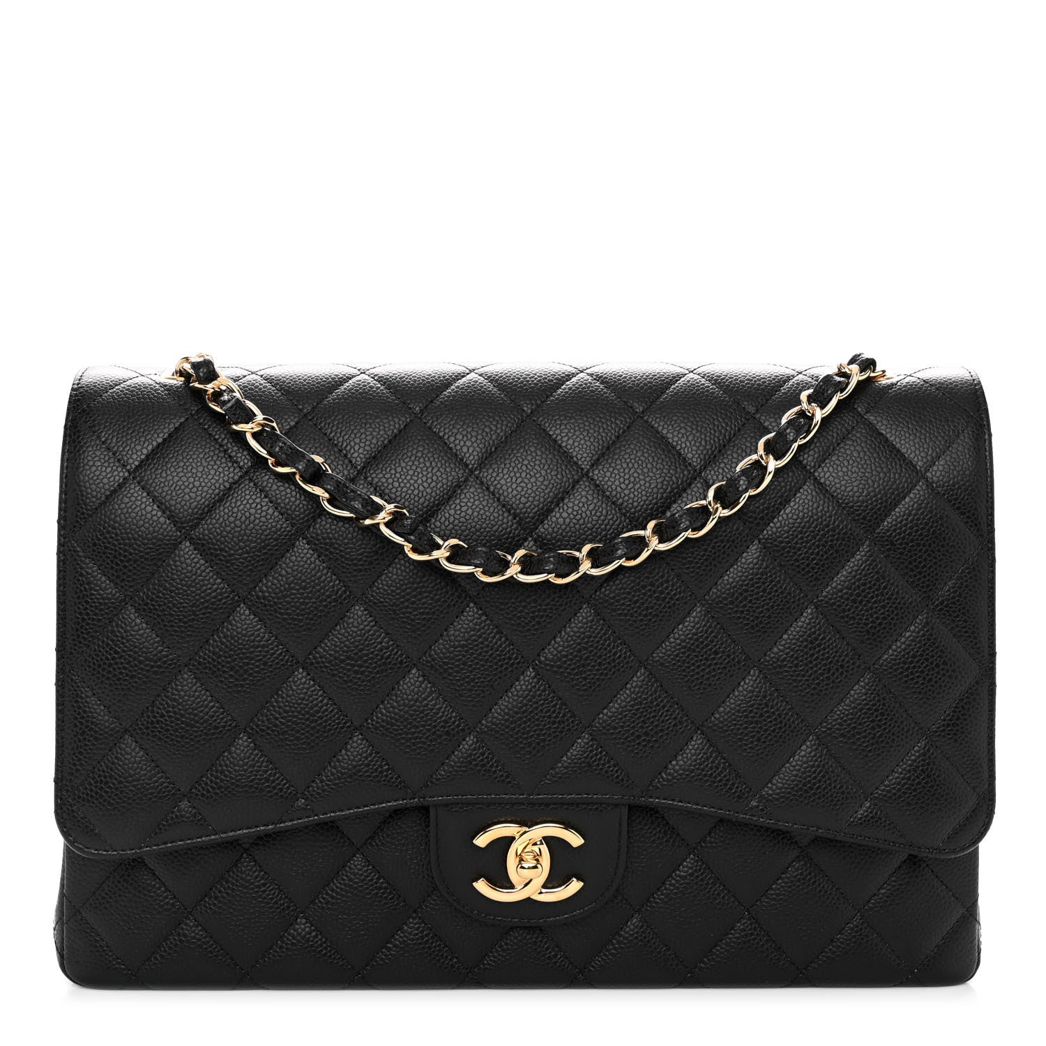 Chanel Caviar Quilted Maxi Double Flap Black 1 of 10