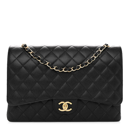 Chanel Caviar Quilted Maxi Double Flap Black 1 of 10