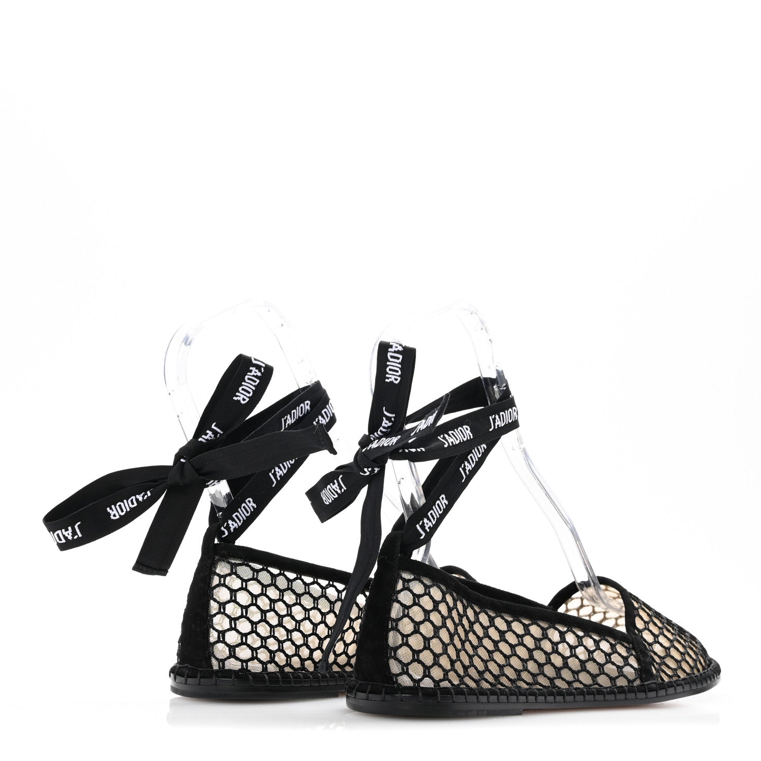 Christian Dior Suede Resille Suede Nicely-D Ballet Flat 40.5 Black 5 of 11