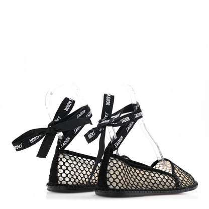 Christian Dior Suede Resille Suede Nicely-D Ballet Flat 40.5 Black 5 of 11