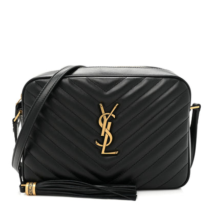 Saint Laurent Calfskin Matelasse Monogram Lou Camera Bag Black 1 of 9