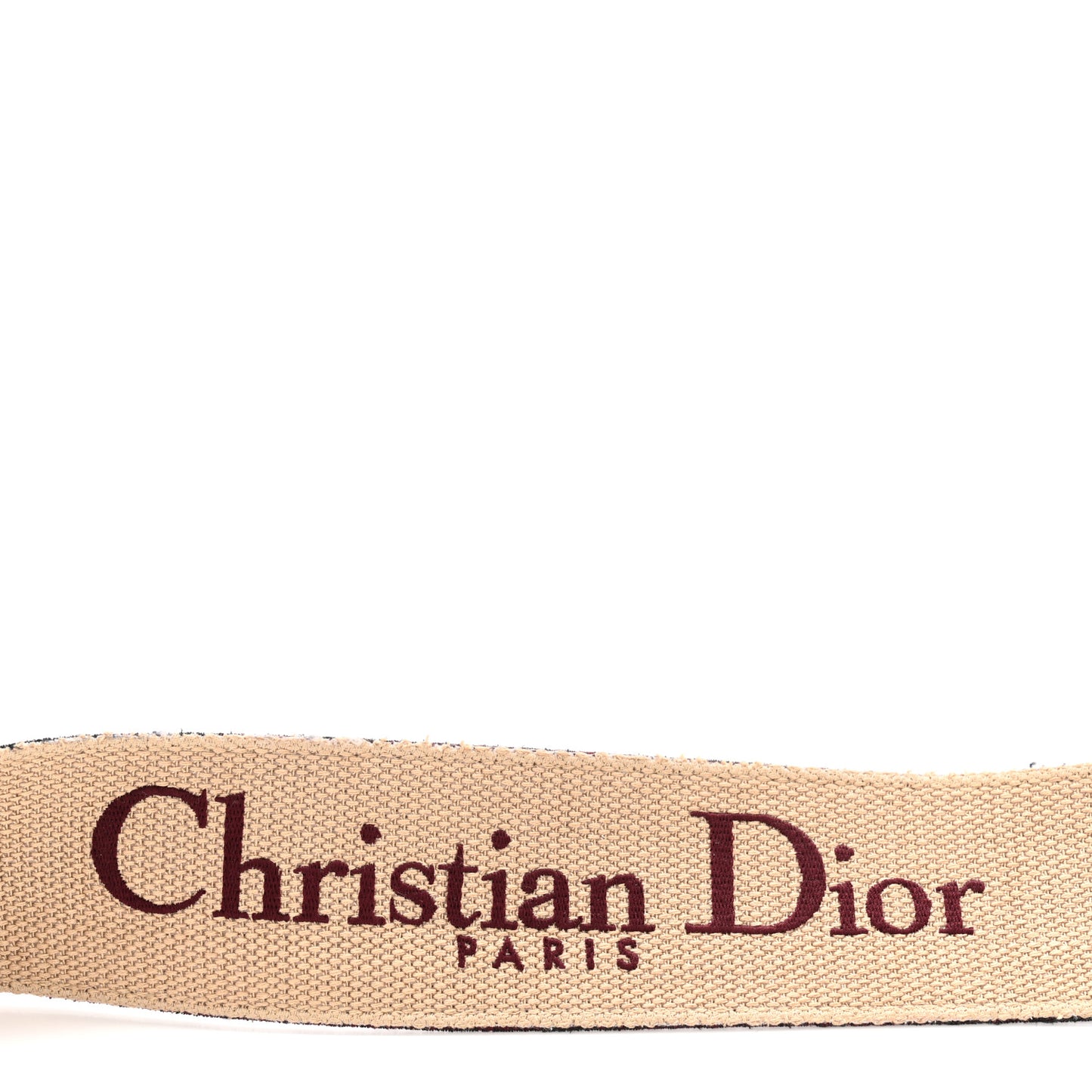 Canvas Embroidered Shoulder Strap Burgundy