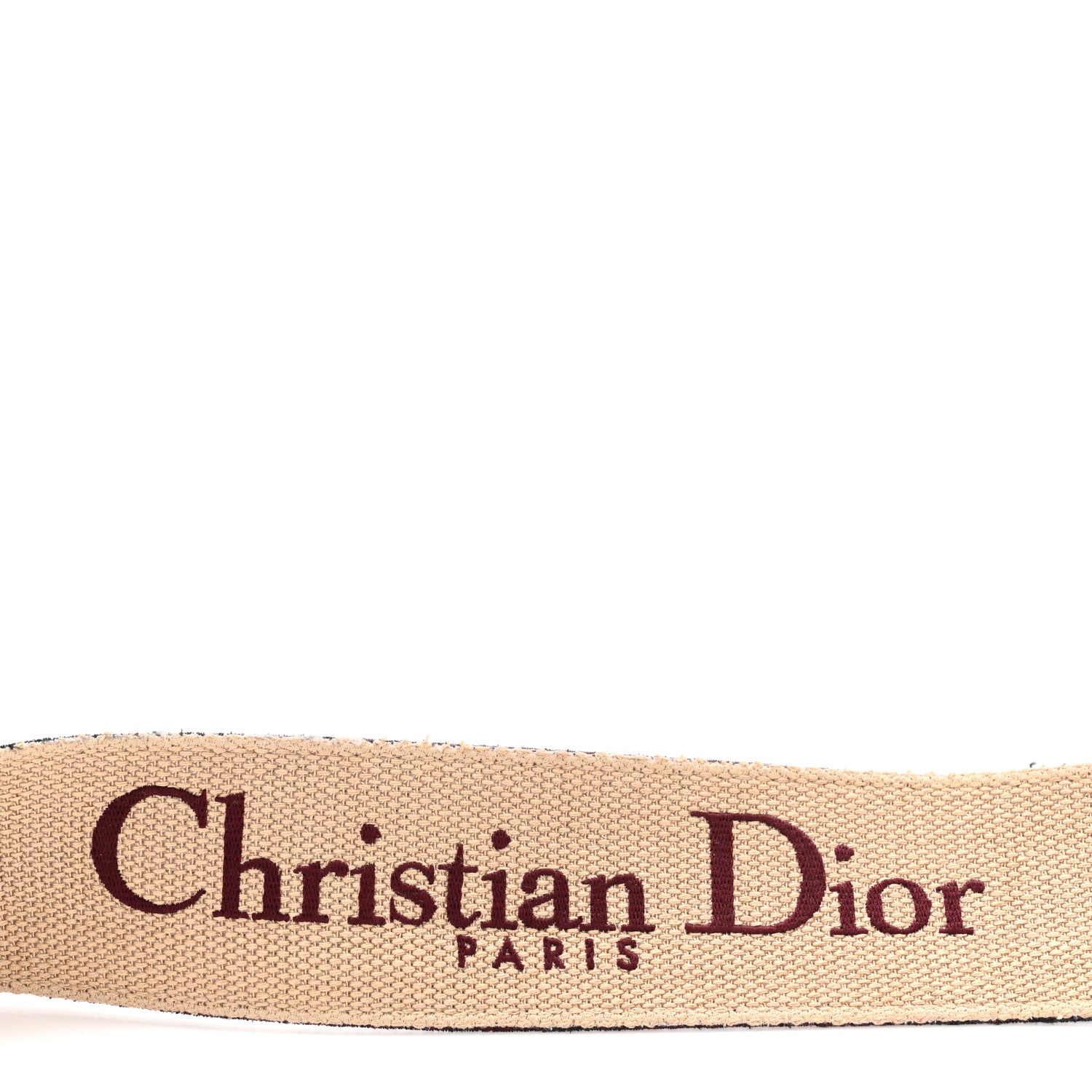 Christian Dior Canvas Embroidered Shoulder Strap Burgundy 3 of 6