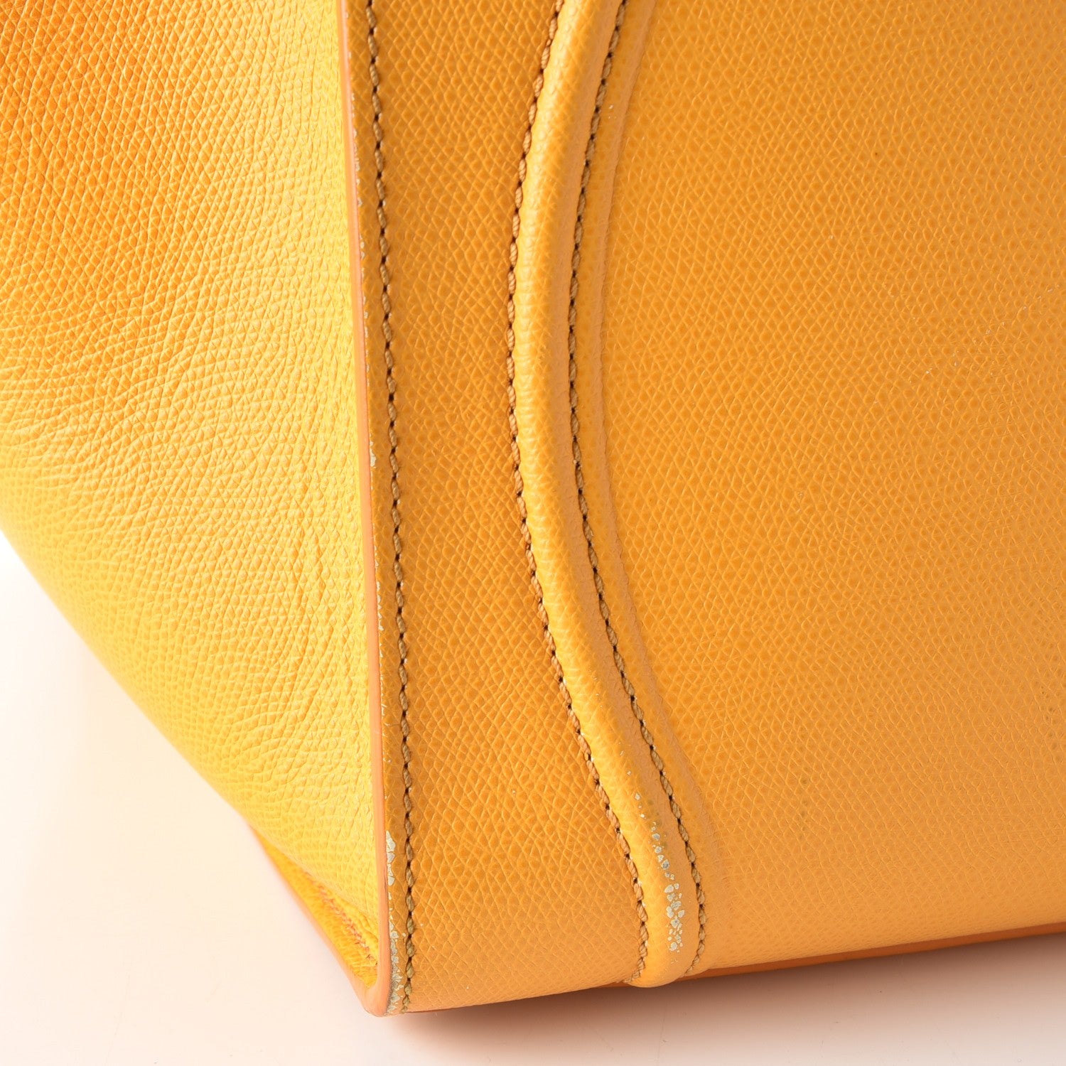 Celine Grained Calfskin Medium Phantom Luggage Saffron 12 of 29