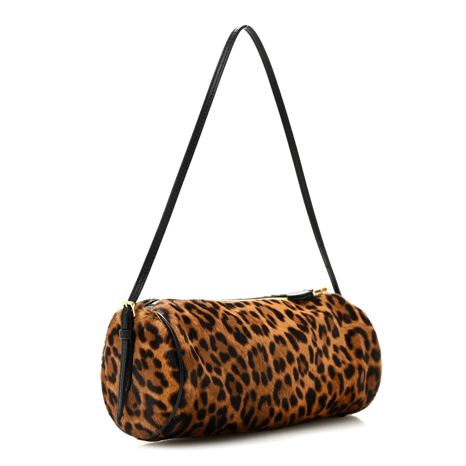 Miu Miu Nappa Calf Hair Leopard Printed Pouch Miele 3 of 10