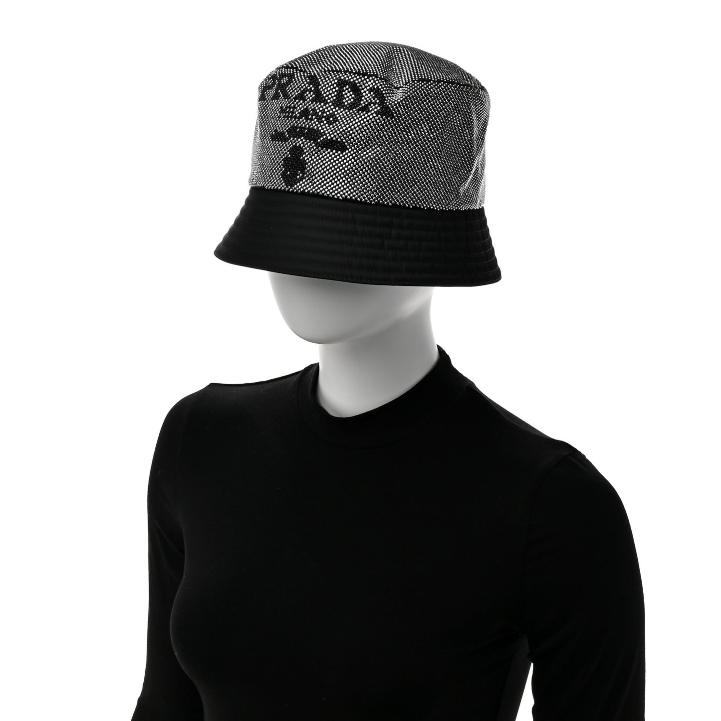 Crystal Tessuto Bucket Hat L Black Acciaio