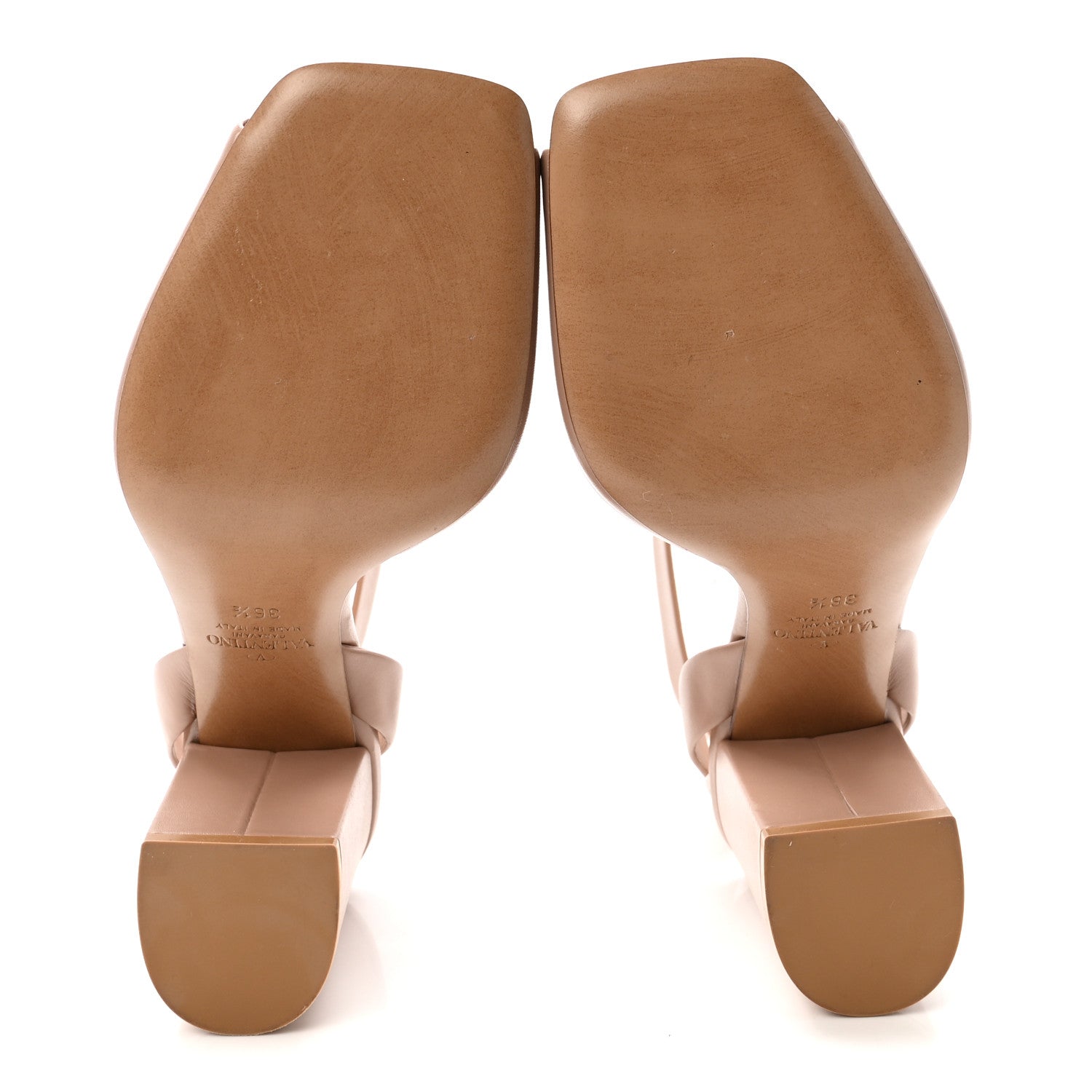 Valentino Garavani Calfskin One Stud Ankle Strap 90mm Block Heel Pumps 36.5 Rose Cannelle 6 of 9