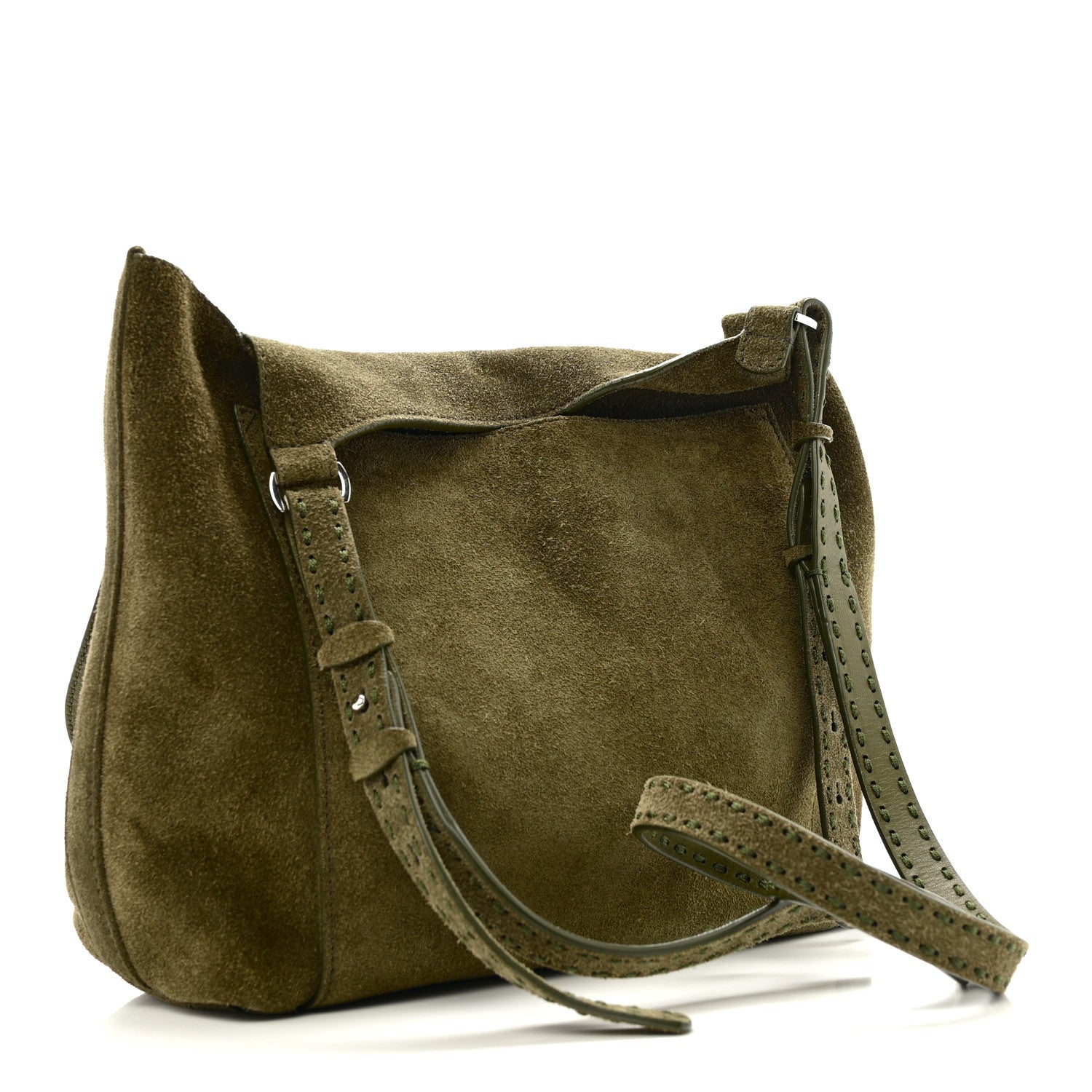 The Row Suede Sidekick Dark Olive 3 of 11