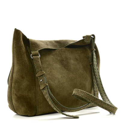 The Row Suede Sidekick Dark Olive 3 of 11