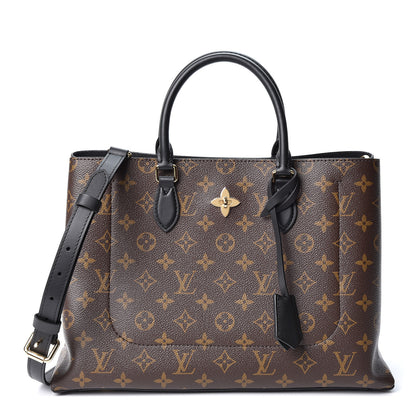 Louis Vuitton Monogram Flower Tote Black 1 of 10