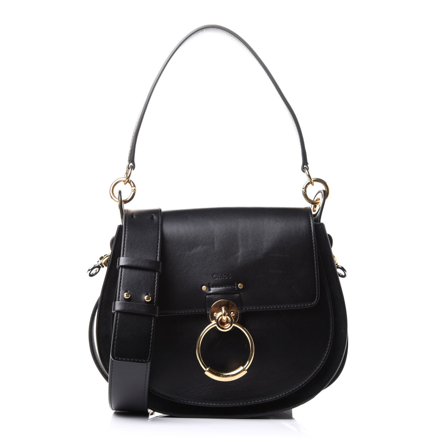 Chloe Calfskin Large Tess Bag Black 1 of 10