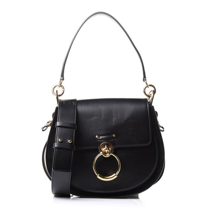 Chloe Calfskin Large Tess Bag Black 1 of 10