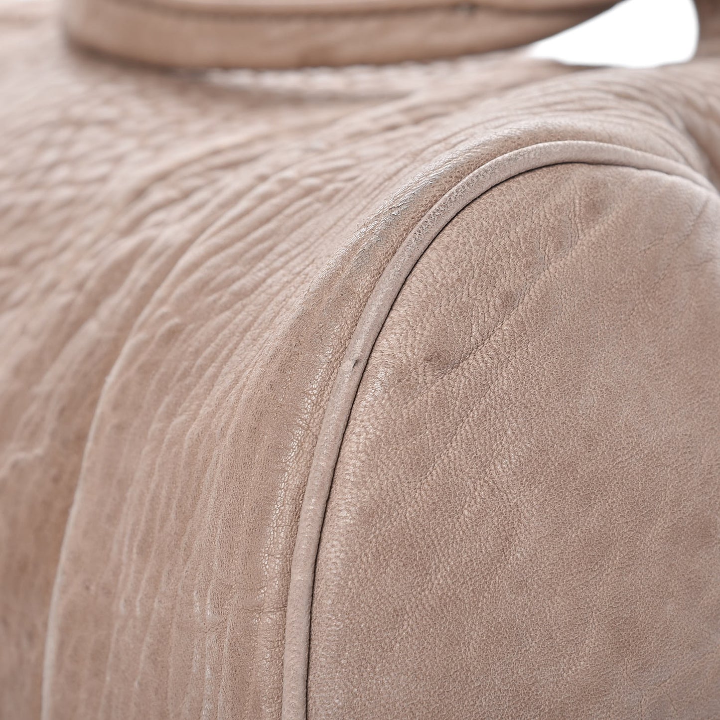 Pebbled Lambskin Rocco Latte Rose Gold Hardware