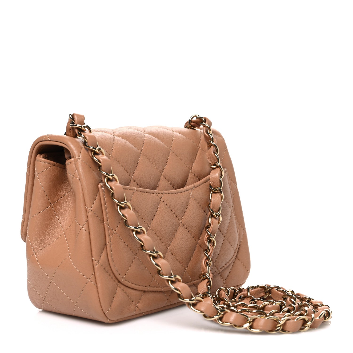 Chanel Lambskin Quilted Mini Square Flap Brown 3 of 10