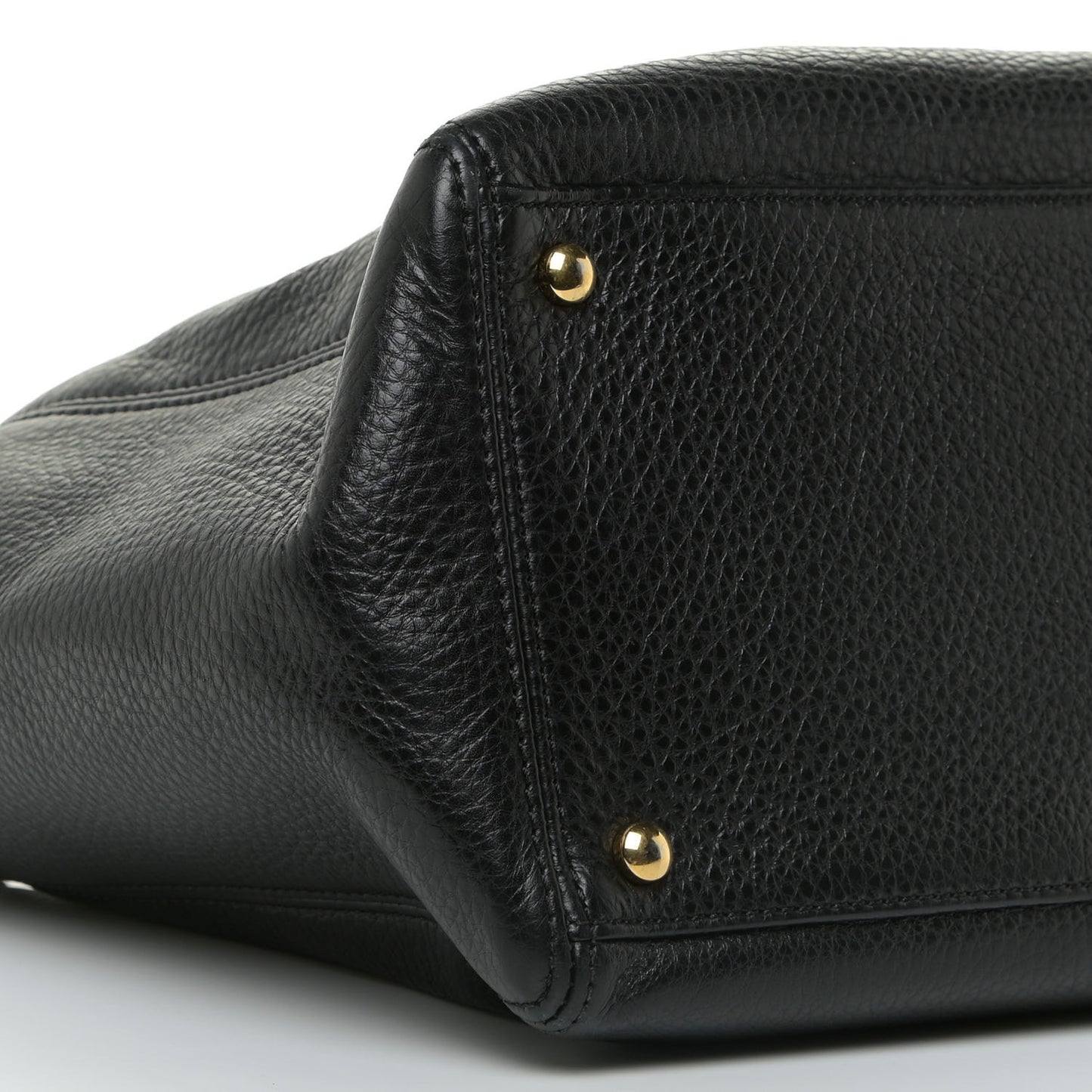 Calfskin Cerf Executive Shopper Tote Black