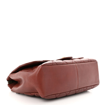 Chanel Calfskin Large Blizzard Zip Top Flap Bag Burgundy 4 of 12
